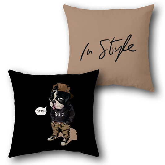 Urban Pup & Style Text     Design Cushion Single (Front & Back)