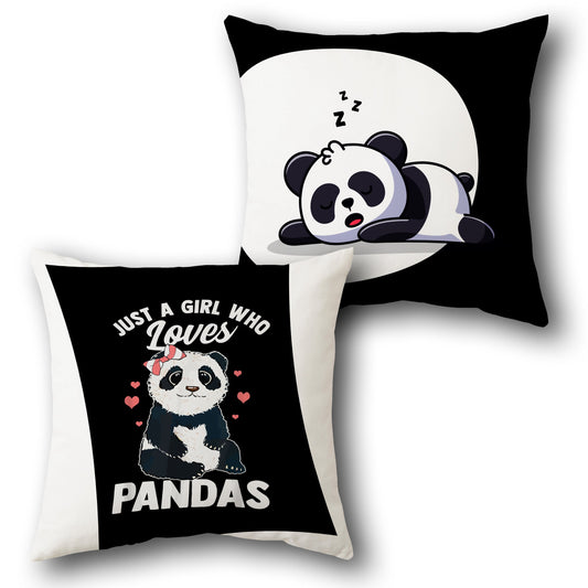 Panda Love     Design Cushion Single (Front & Back)