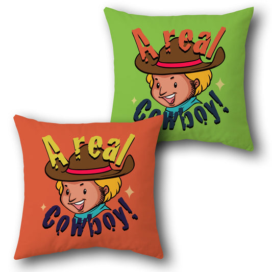 A Real Cowboy!    Design Cushion Single (Front & Back)