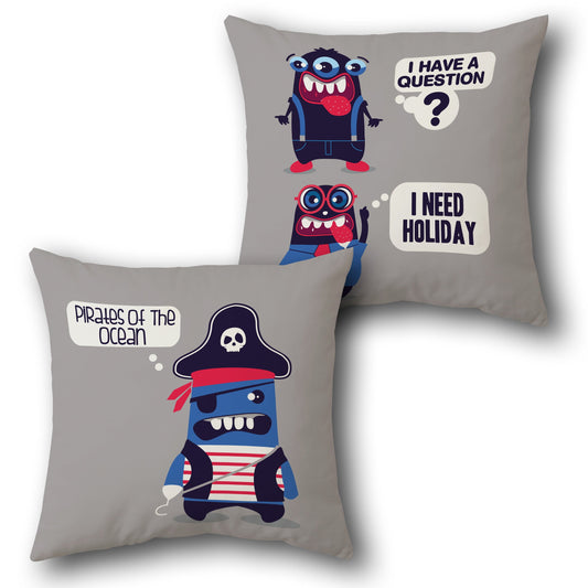 Pirate Monster    Design Cushion Single (Front & Back)