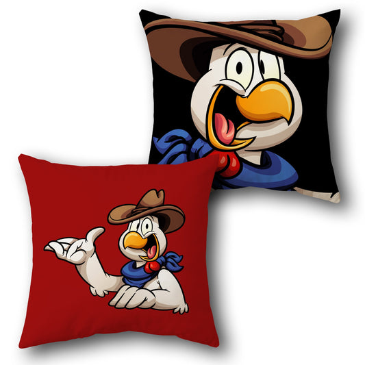 Cowboy Chicken Cartoon    Design Cushion Single (Front & Back)
