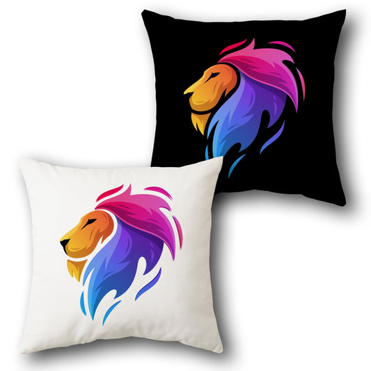 Majestic Gradient Lion  Cover   Design Cushion Single (Front & Back)