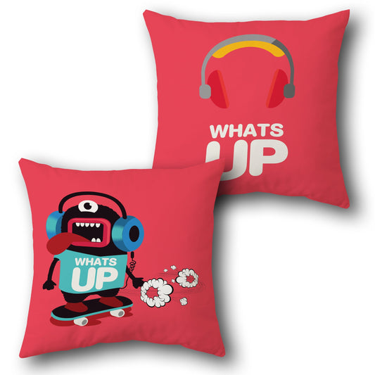 What's Up Monster    Design Cushion Single (Front & Back)
