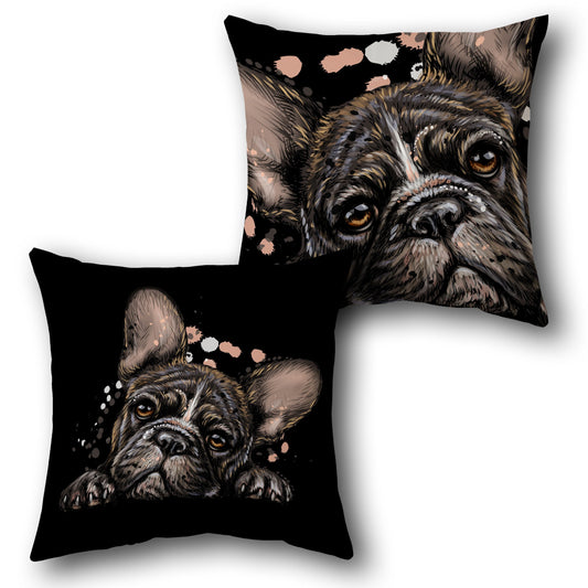 French Bulldog Expression    Design Cushion Single (Front & Back)