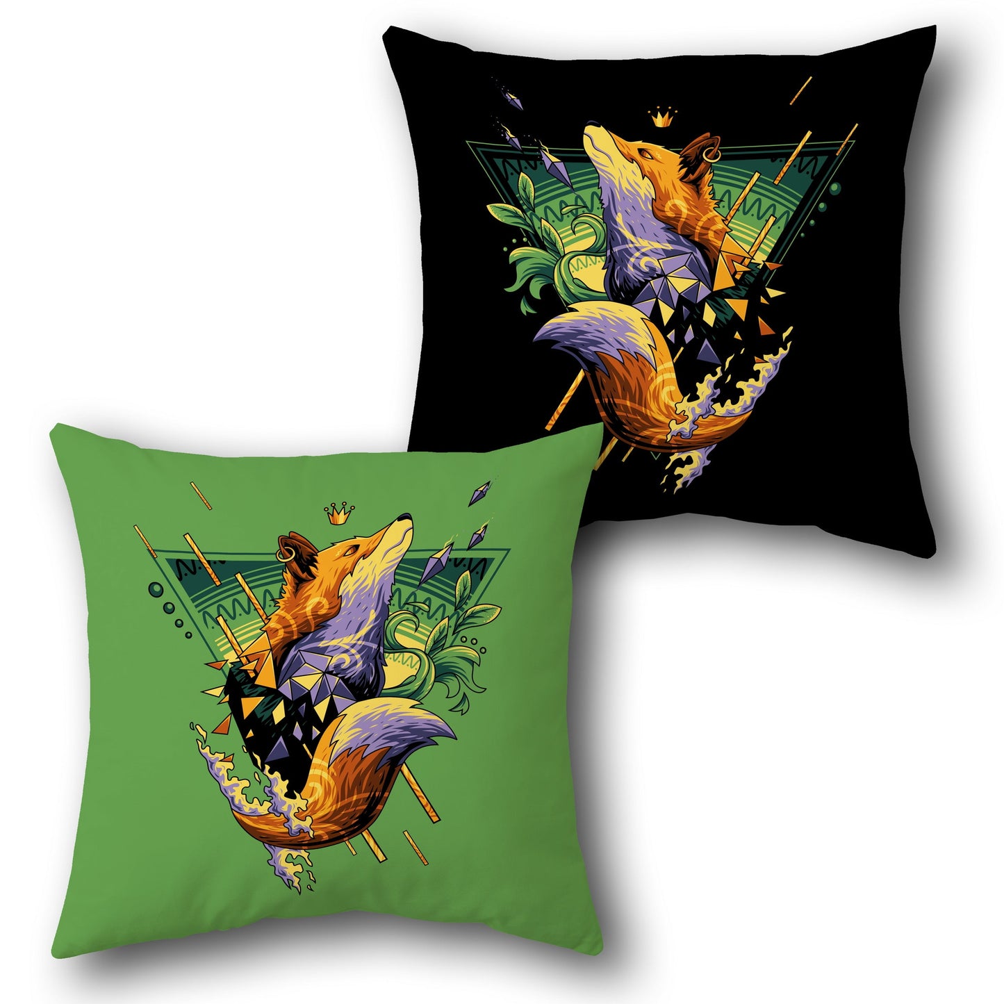 Geometric Royal Fox    Design Cushion Single (Front & Back)