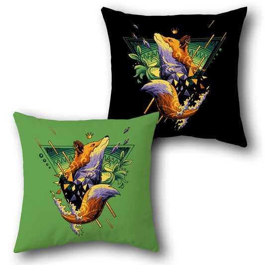Geometric Royal Fox    Design Cushion Single (Front & Back)