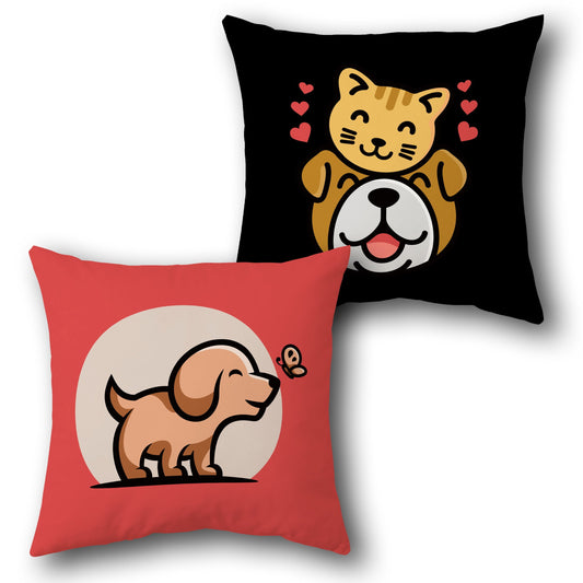 Happy Tails Pet    Design Cushion Single (Front & Back)