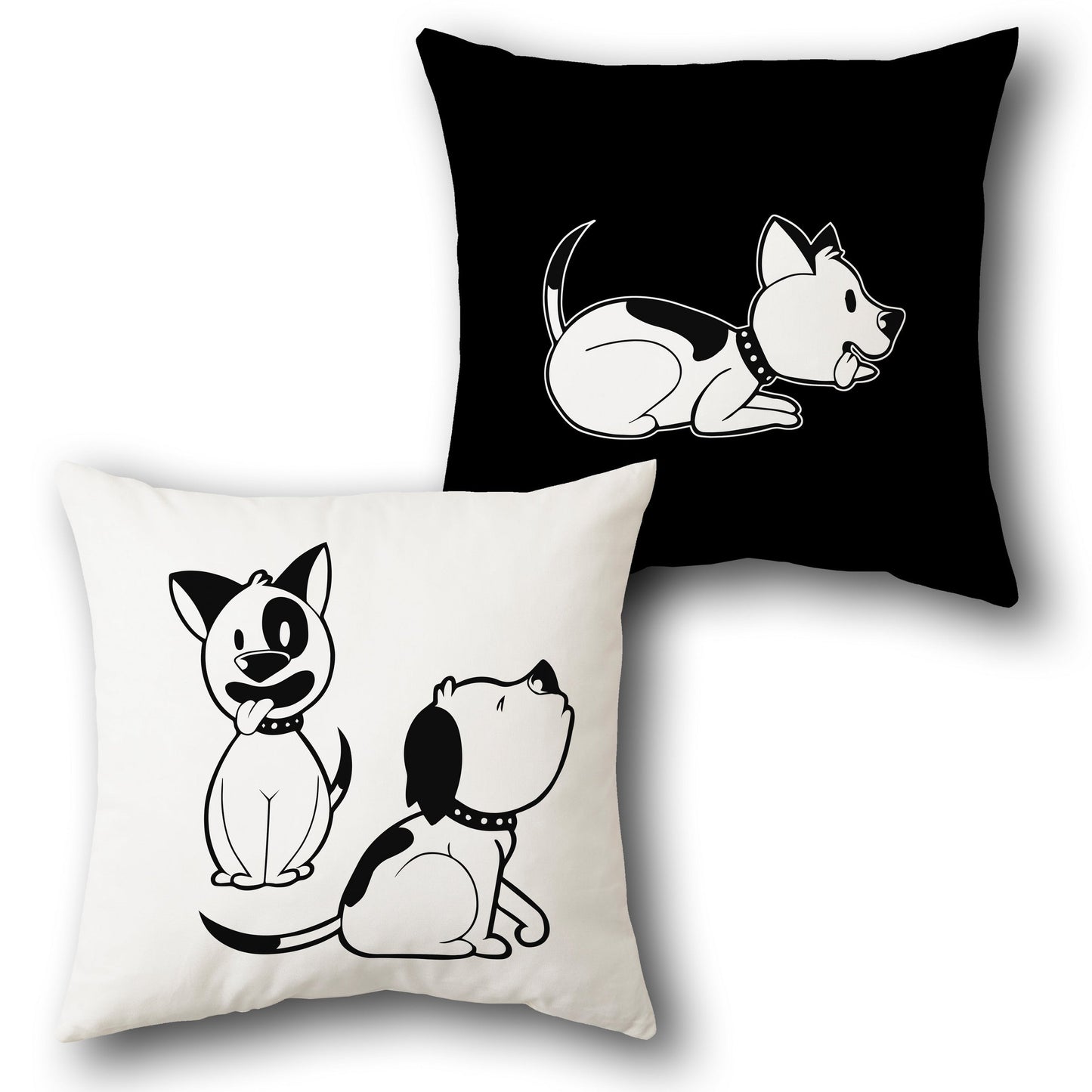 Monochrome Mutt    Design Cushion Single (Front & Back)