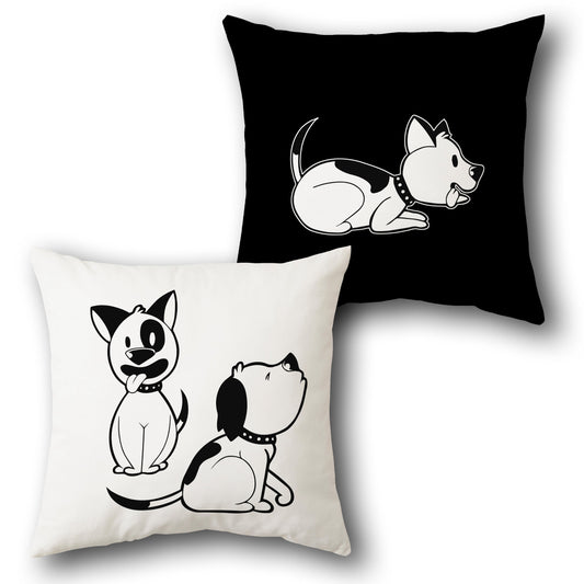 Monochrome Mutt    Design Cushion Single (Front & Back)