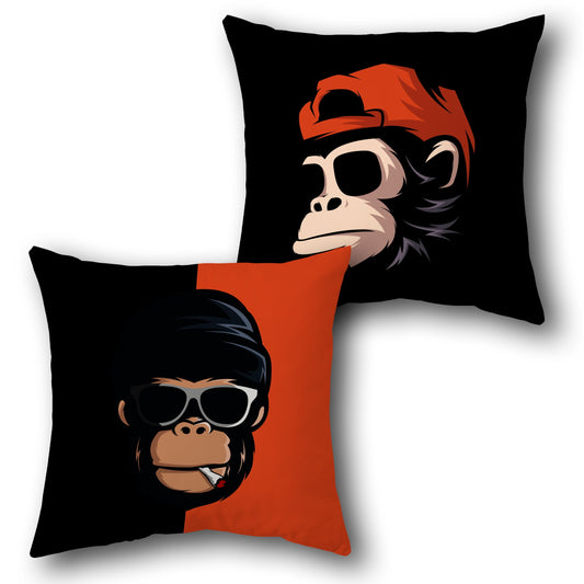 Urban Ape Vibe   – Cool Chimp Graphic Street Art Style  Design Cushion Single (Front & Back)