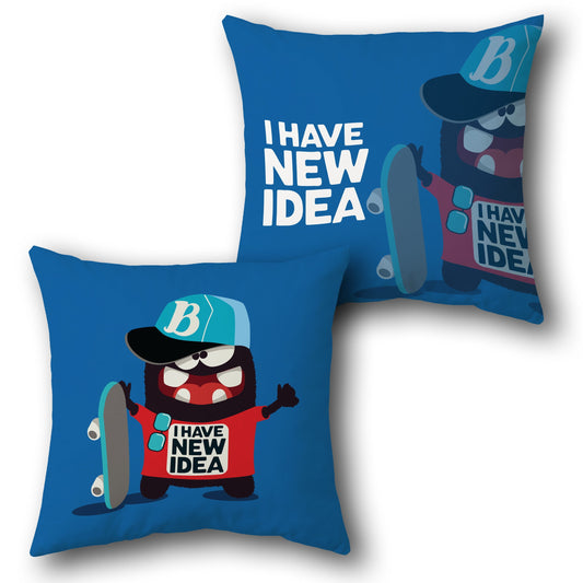 Bright Idea Skater    Design Cushion Single (Front & Back)