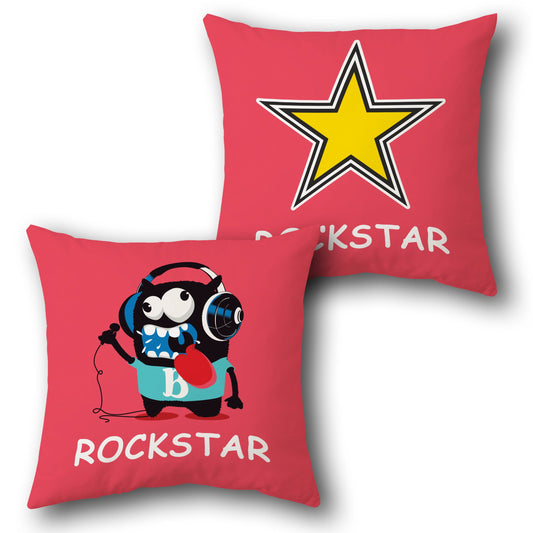Rockstar Vibes    Design Cushion Single (Front & Back)