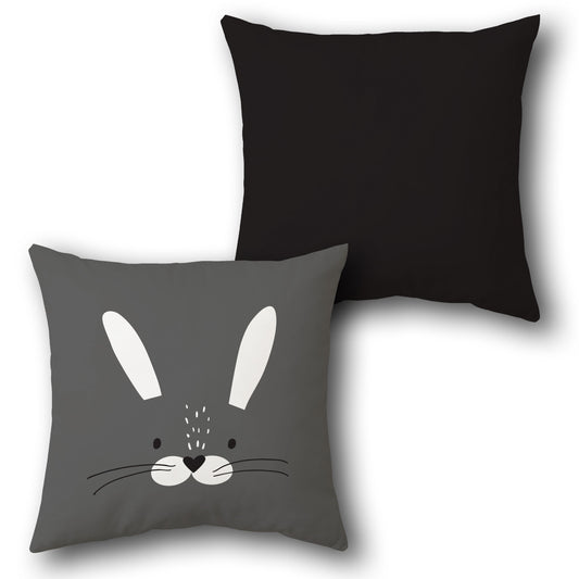 Bunny Face Throw     Design Cushion Single (Front & Back)