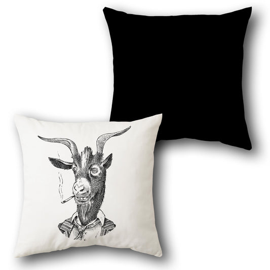 Dapper Goat    Design Cushion Single (Front & Back)