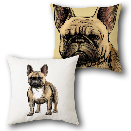 French Bulldog    Design Cushion Single (Front & Back)