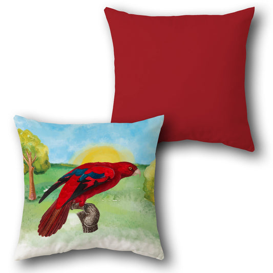 Scarlet Parrot Sunrise     Design Cushion Single (Front & Back)