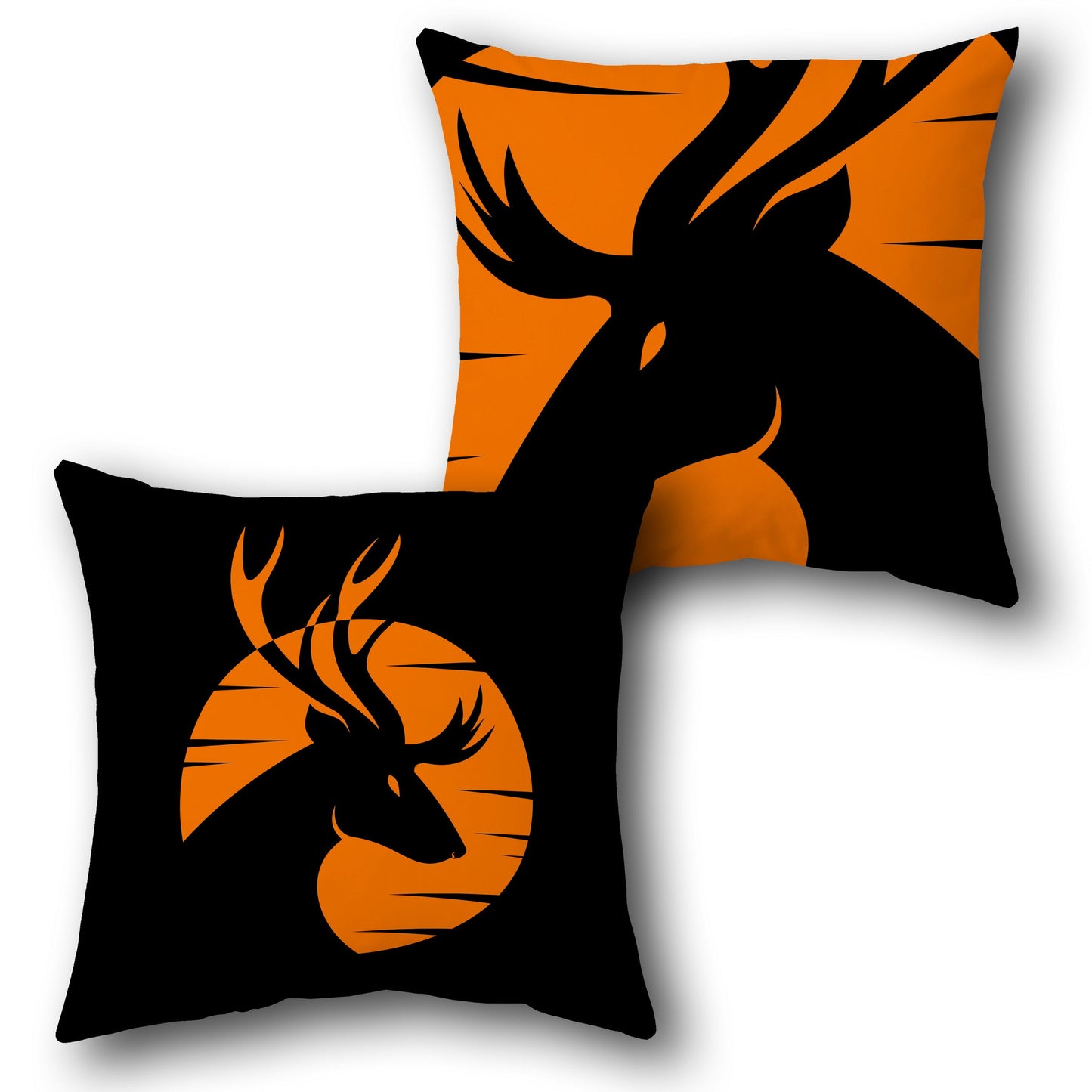 Majestic Deer Silhouette     Design Cushion Single (Front & Back)