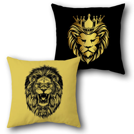 Regal Roar Dual Lion    Design Cushion Single (Front & Back)