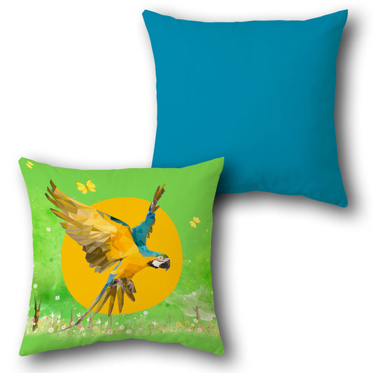 Geometric Macaw Flight     Design Cushion Single (Front & Back)
