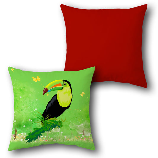 Tropical Toucan Garden    Design Cushion Single (Front & Back)