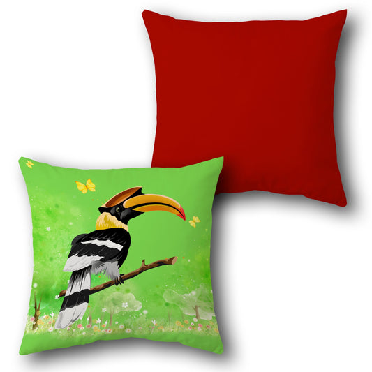 Great Hornbill Tropical     Design Cushion Single (Front & Back)
