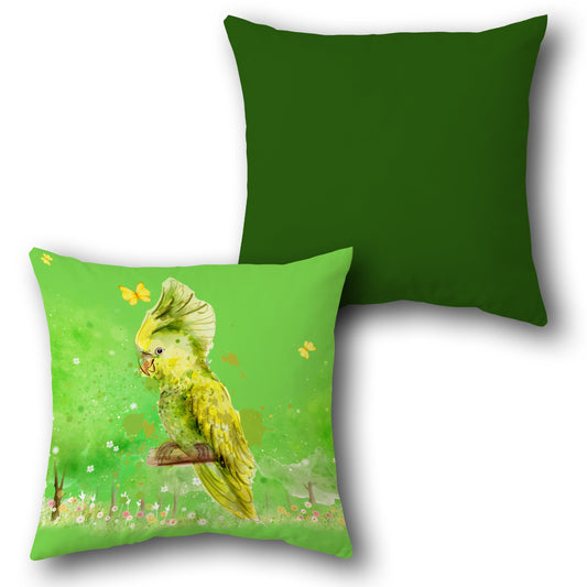 Yellow Cockatoo Nature     Design Cushion Single (Front & Back)
