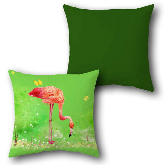 Flamingo Meadow     Design Cushion Single (Front & Back)