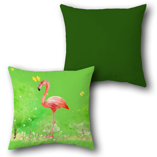 Flamingo Stroll     Design Cushion Single (Front & Back)