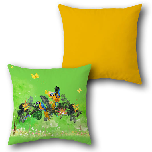 Tropical Parrot Paradise    Design Cushion Single (Front & Back)