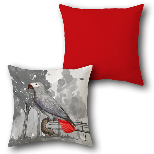 Classic Congo African Grey    Design Cushion Single (Front & Back)