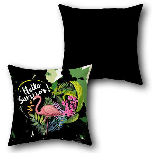 Hello Summer Flamingo     Design Cushion Single (Front & Back)