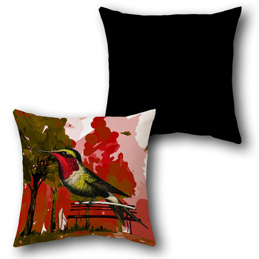 Ruby-Throated Hummingbird    Design Cushion Single (Front & Back)