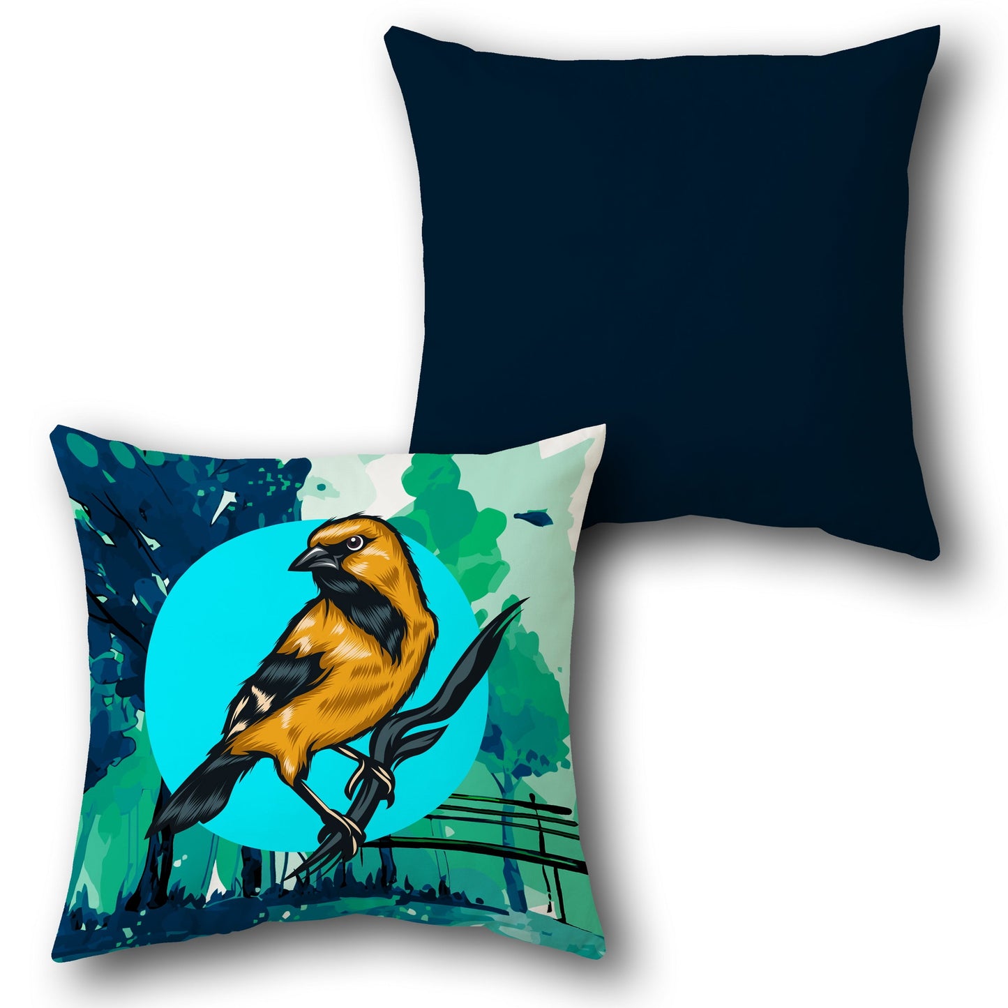 Golden Oriole Forest     Design Cushion Single (Front & Back)