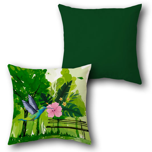Emerald Hummingbird     Design Cushion Single (Front & Back)