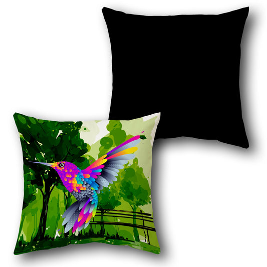 Colorful Hummingbird     Design Cushion Single (Front & Back)