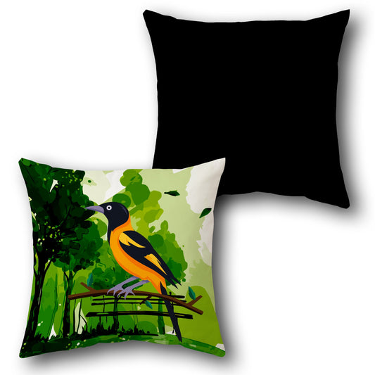 Golden Oriole Jungle Bird     Design Cushion Single (Front & Back)