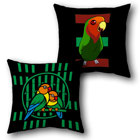 Tropical Lovebird     Design Cushion Single (Front & Back)