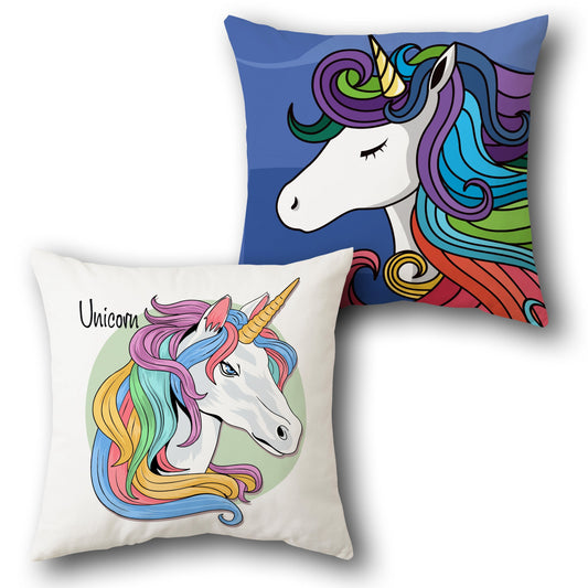 Dreamy Rainbow Unicorn    Design Cushion Single (Front & Back)