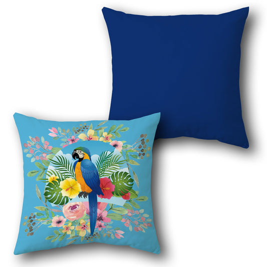 Tropical Blue Macaw     Design Cushion Single (Front & Back)