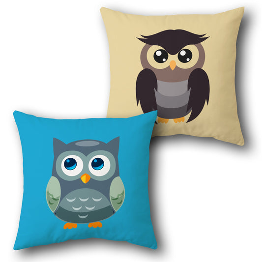 Cute Cartoon Owl    Design Cushion Single (Front & Back)