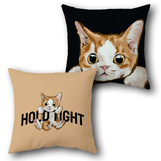 Hold Tight Cat     Design Cushion Single (Front & Back)