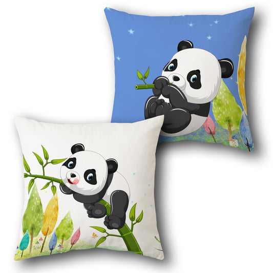 Playful Panda Bamboo     Design Cushion Single (Front & Back)