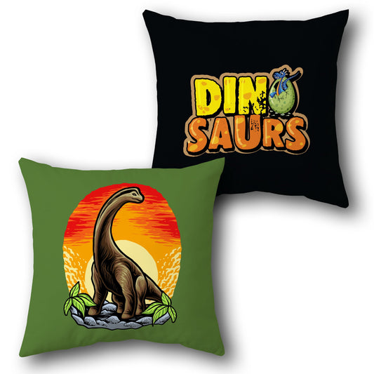 Retro Dino Adventure     Design Cushion Single (Front & Back)