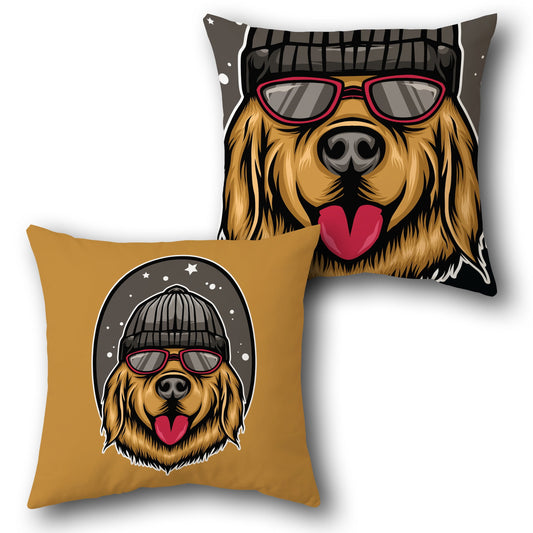 Cool Canine Vibes    Design Cushion Single (Front & Back)