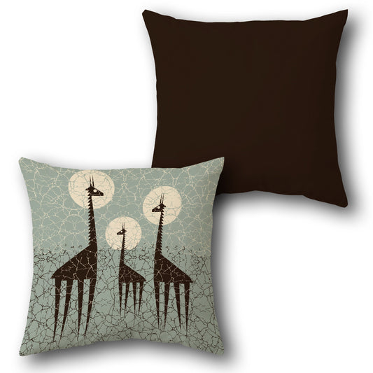 Abstract Giraffe Safari    Design Cushion Single (Front & Back)