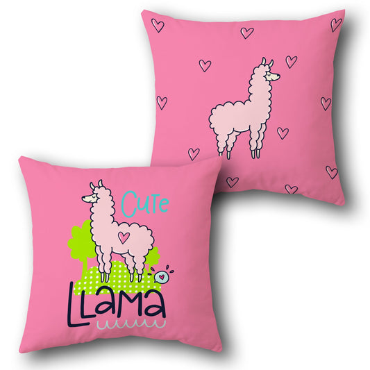 Cute Llama Love     Design Cushion Single (Front & Back)