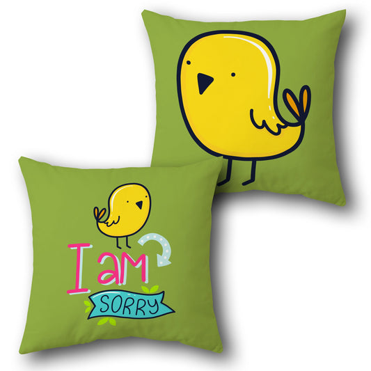 I Am Sorry Yellow Bird     Design Cushion Single (Front & Back)
