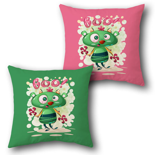  Boo! Funny Monster     Design Cushion Single (Front & Back)