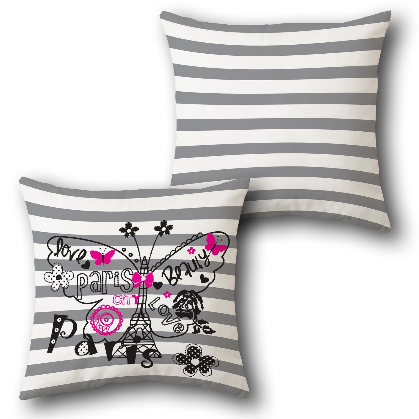 Paris Love  Design Cushion Single (Front & Back)