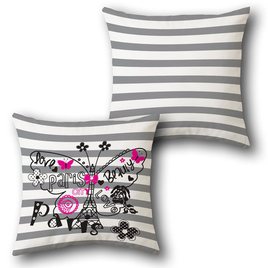 Paris Love  Design Cushion Single (Front & Back)
